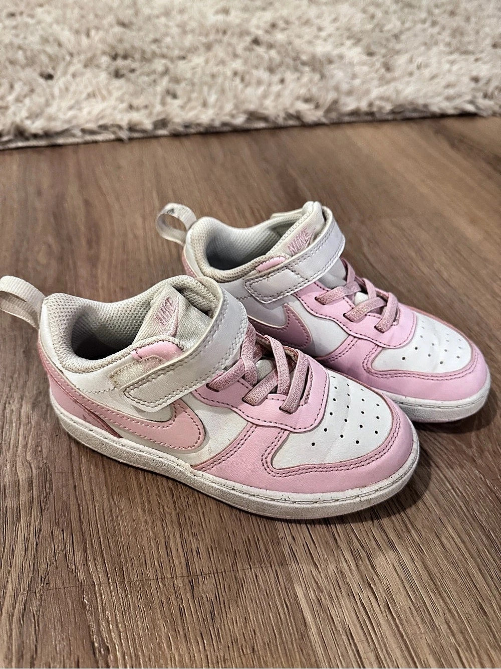 Nike Court Borough Low Recraft Toddler Pink & White Sneakers